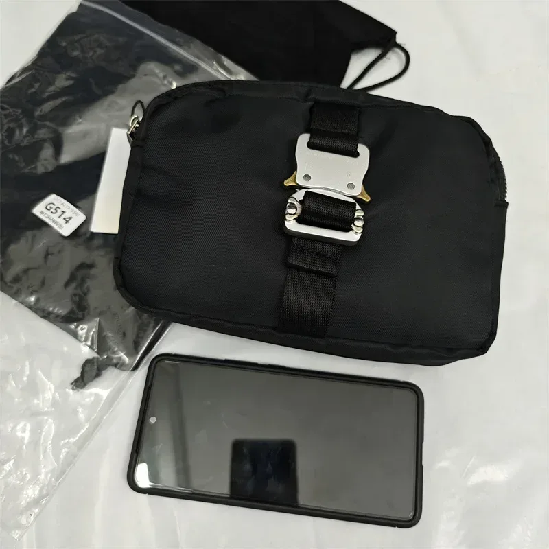 sac de taille alyx en tissu nylon noir, sac à dos de haute qualité pour hommes et femmes, avec fermeture éclair