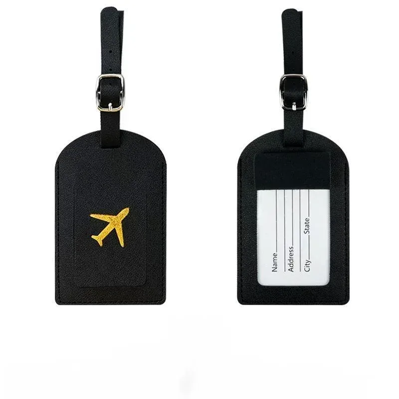 étiquette de bagage de voyage pour hommes et femmes, étiquette d'adresse pour valise, étiquette d'identification nominative pour bagage, clip d'adresse, accessoires de voyage