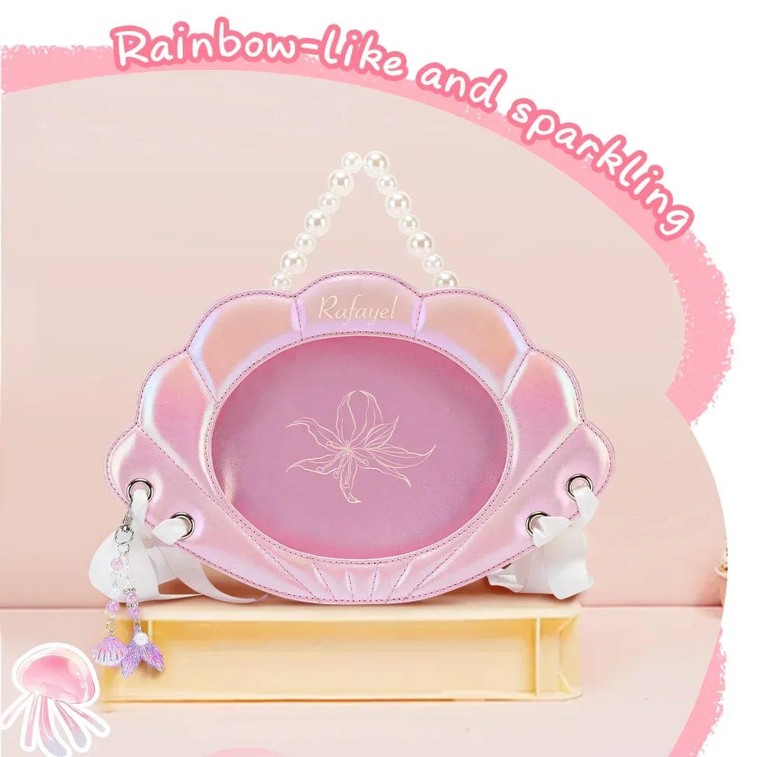 sac bandoulière transparent tendance y2k pour femme, style lolita, avec poche transparente, sac à main mignon pour affichage diy