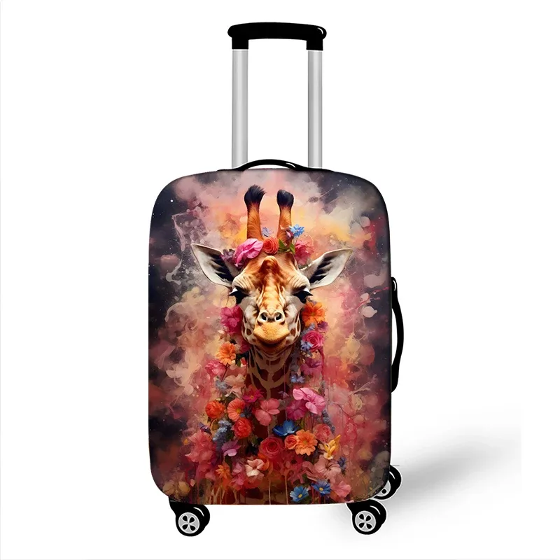 housse de protection pour valise aquarelle, motif animal mignon, tigre, lapin, panda, pour voyage, valise, housse de chariot élastique