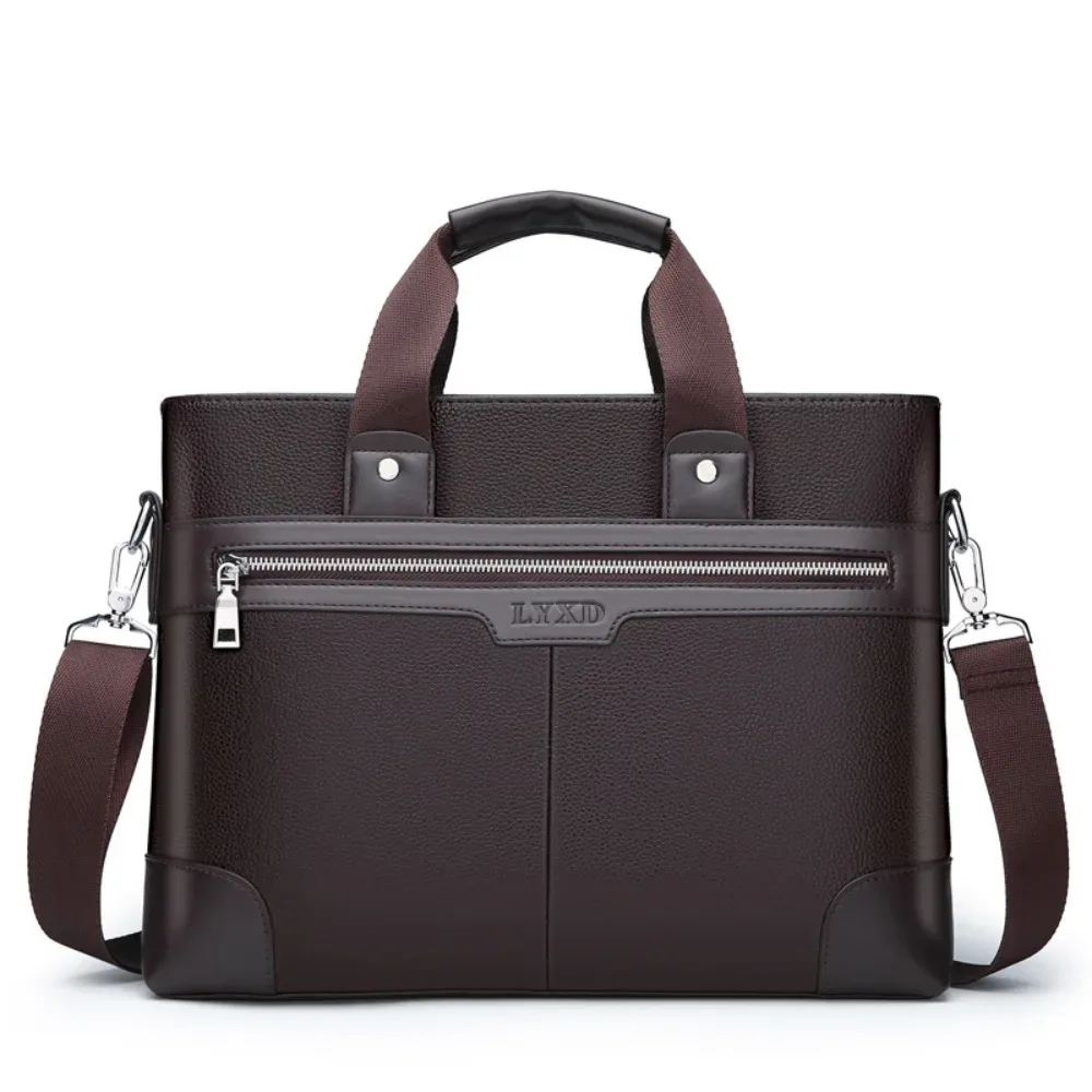 porte-documents en cuir pu grande capacité, fermeture éclair en tissu oxford, sac pour documents professionnels, organisateur de papiers multifonctionnel