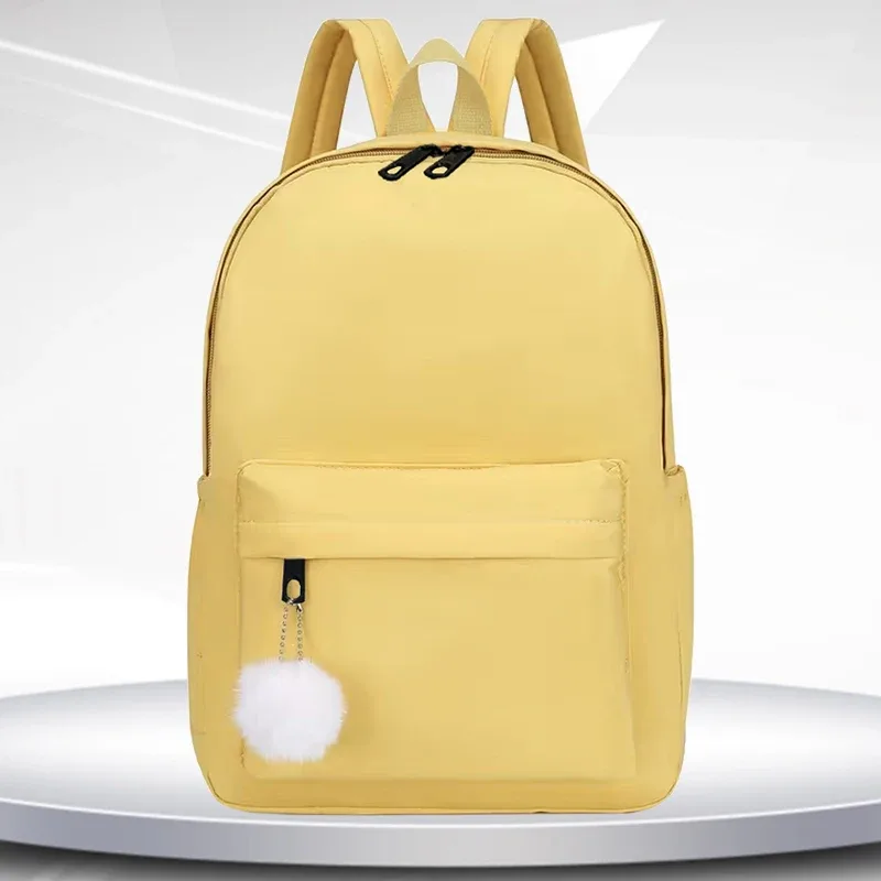sac à dos décontracté tendance, plusieurs couleurs, haute capacité, décor pom-pom, haute qualité pour femmes, école, sortie quotidienne, trajet