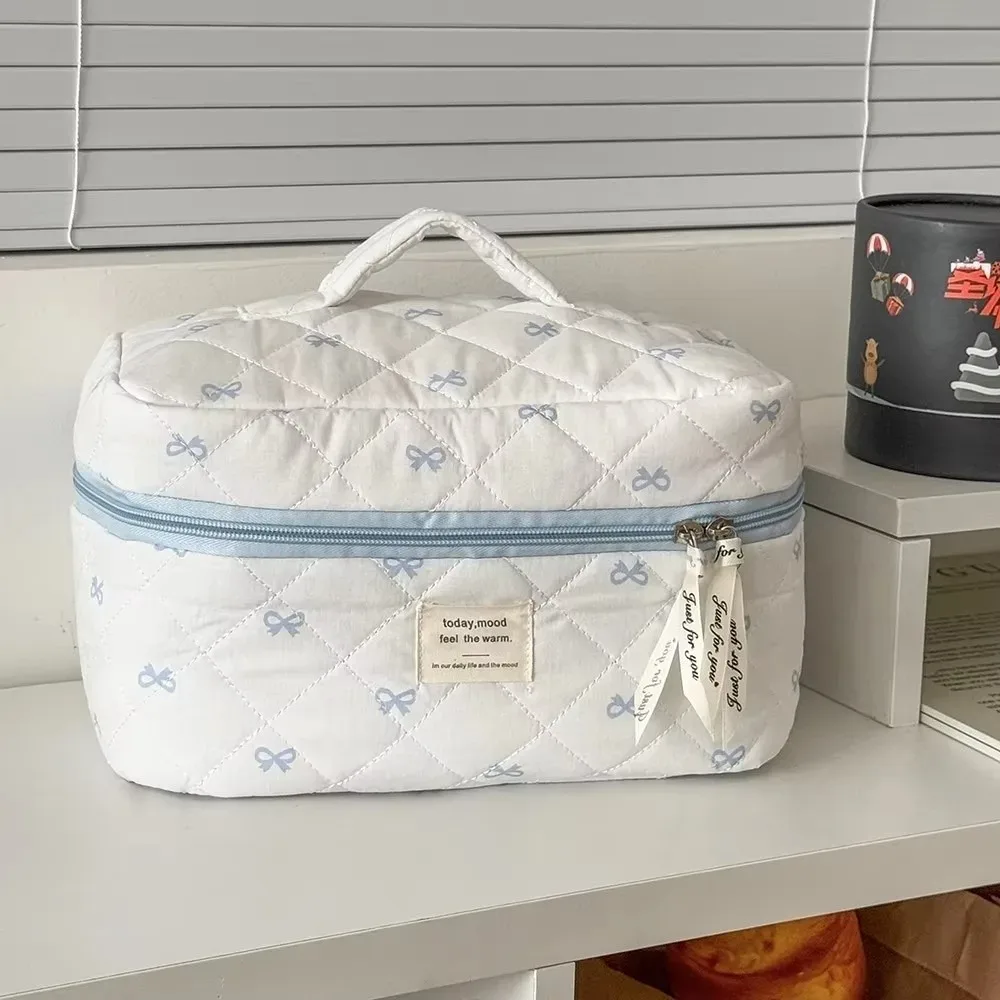 sac à cosmétiques imprimé grande capacité, rangement de documents roses, pochette de maquillage en poudre, sac de voyage, mode, bow107