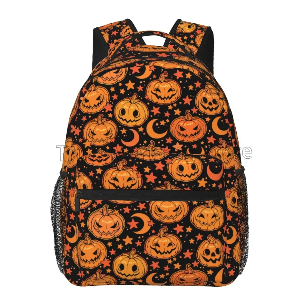 halloween citrouille lune étoiles sacs à dos d'ordinateur portable légers grande capacité sac à dos d'école étanche pour hommes femmes garçons filles