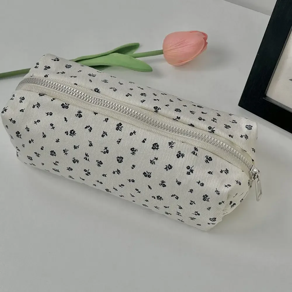 trousse à stylos à motif floral mignon, grande capacité, multifonctionnelle, organisateur de papeterie pour étudiants