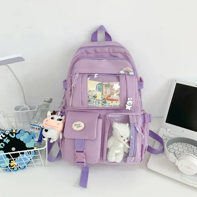 sac à dos scolaire coréen multi-couches avec compartiment ergonomique, grande capacité, pour étudiants, tendance, pour les voyages