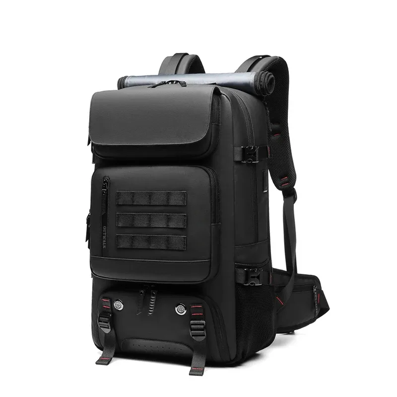 sac à dos de voyage pour homme, imperméable, 17 pouces, sac à dos pour ordinateur portable professionnel avec sac à chaussures séparé, chargement usb, 50l, sac à dos de randonnée en plein air