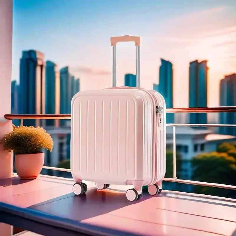 mini valise d'embarquement légère à bagages roulants, boîte de mot de passe de voyage