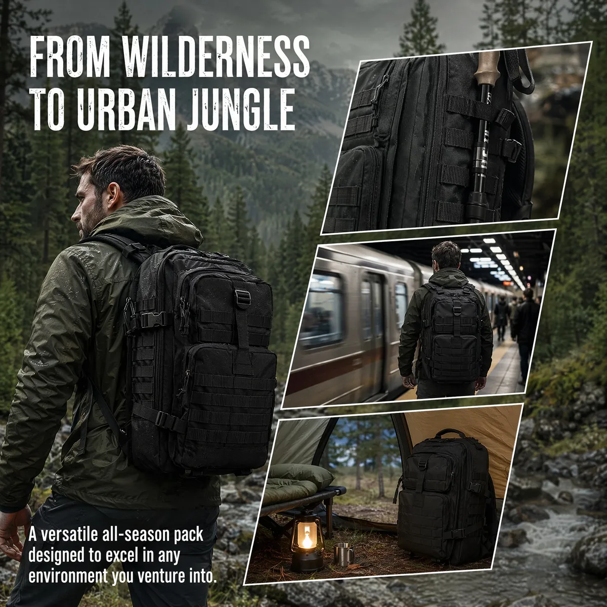 sac à dos tactique classique pour homme, grande capacité, camouflage, pour voyages, randonnée et activités de plein air