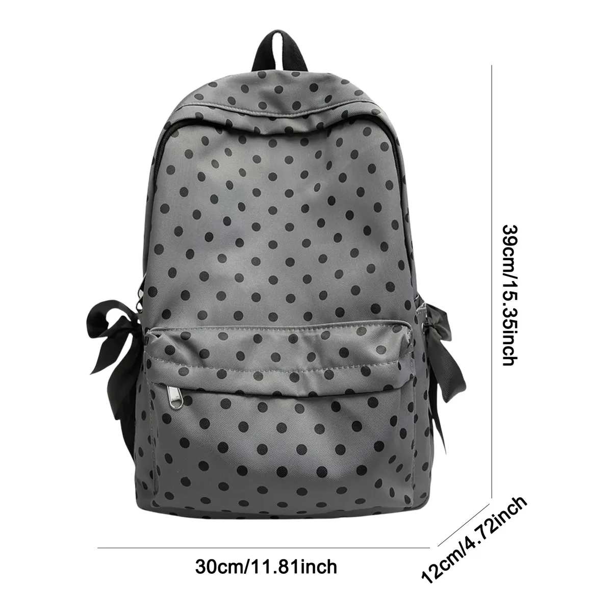 sac à dos scolaire mignon à pois, sac à dos en nylon kawaii, sac à dos esthétique pour filles, femmes, lycée, collège