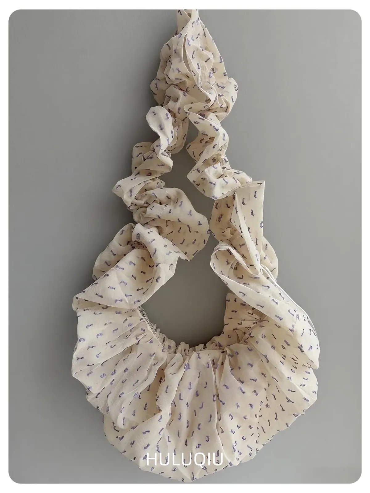 sac à main plissé en tissu floral, doux et élégant, sacoche à la mode, design de niche, sac à bandoulière léger, fourre-tout de grande capacité