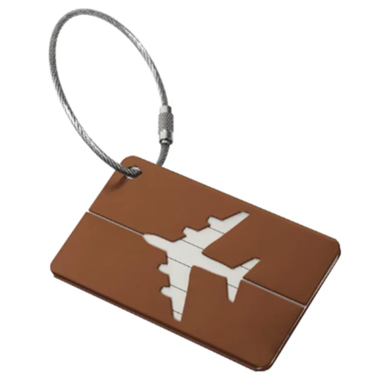 étiquette de bagage portable en alliage pour délit de vol créatif, porte-adresse d'identité de valise, étiquette d'embarquement de bagages, étiquette de sac