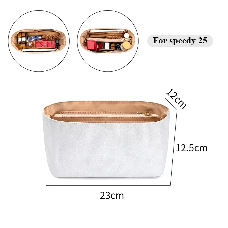pochette organisation tissu tyvek papier dupont beige intérieur clair voyage adaptation sac lv speedy nano twenty twenty five thirty thirty five cosmétiques