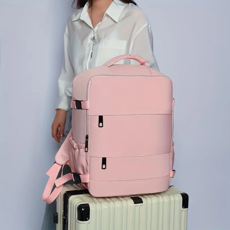 sac à dos de voyage polyvalent pour femme avec compartiment à chaussures, sacoche pour ordinateur portable multi-poches avec sangle de bagage pour le travail et les voyages
