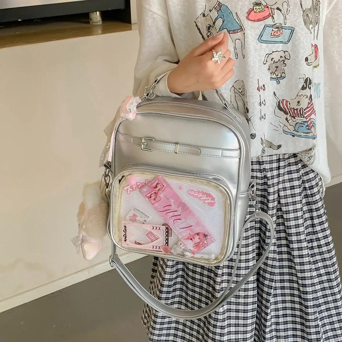 nouveau femmes mode sac à dos décontracté style preppy une épaule bandoulière sac à main original niche design fille ulzzang ita sac