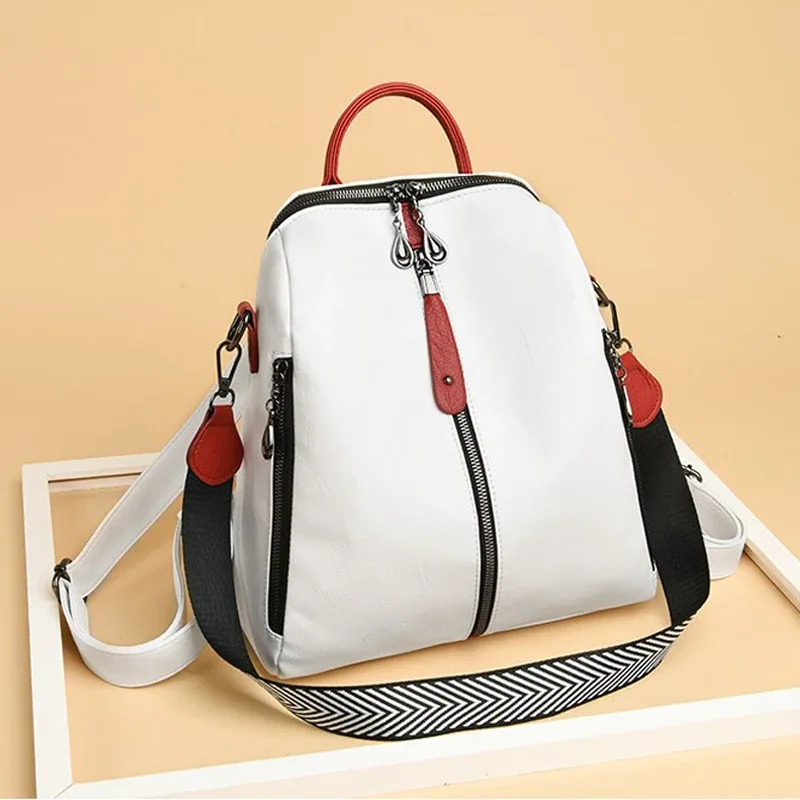 sac à dos de luxe en cuir souple pour femmes, sac à dos de bonne qualité en cuir durable, mode grande capacité, sac à dos de voyage