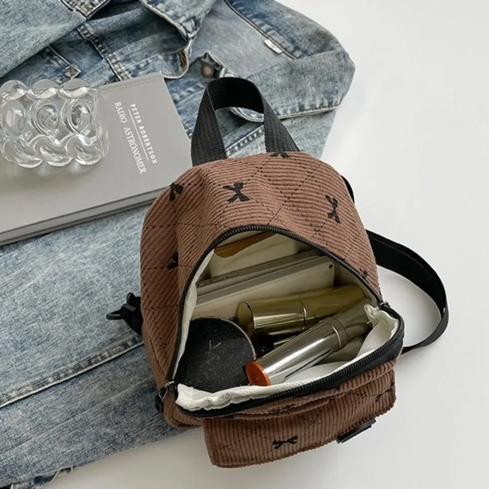 mini sac à dos imprimé bowvétérans t doux, sac initié, sac de rangement cosmétique de voyage, sacs à livres étudiants ins, sac à dos décontracté, version coréenne