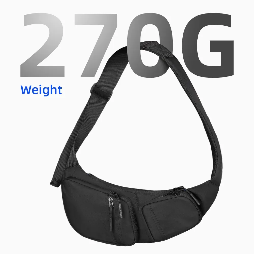 heroic knight – sac à bandoulière durable pour hommes, sac à bandoulière léger en tissu x-pac, sac à bandoulière de poitrine de voyage étanche, sac de taille décontracté