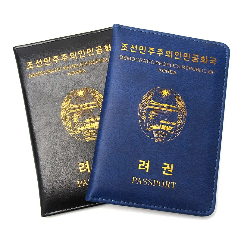 porte-passeport de voyage en cuir, court et fin, style coréen du nord, pour les déplacements professionnels, quotidien, en pu, motif lettres, unisexe