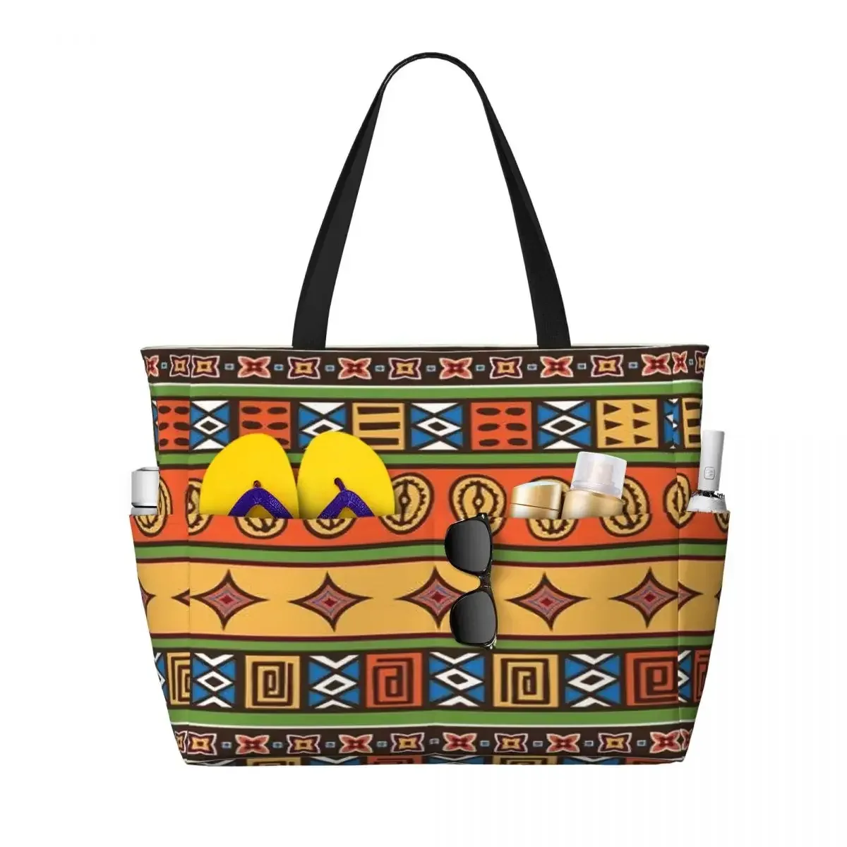 sac fourre-tout personnalisé en tissu kente africain pour femmes, grande capacité, sacs de voyage traditionnels ethniques africains ankara plage salle de sport