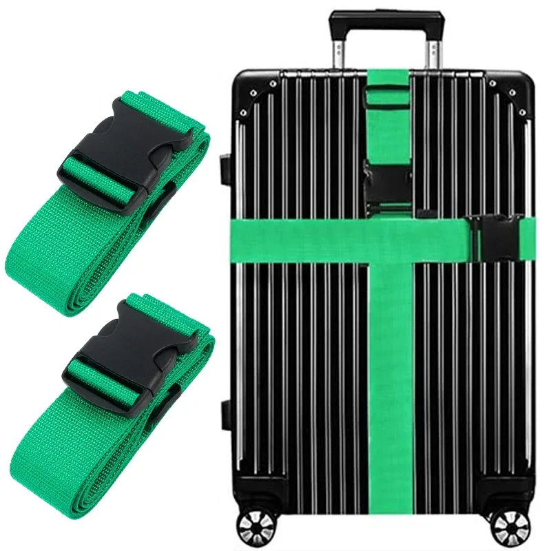 sangles de bagages durables antivol, 2 pièces, ceintures de valise de voyage aux couleurs vives, sangles de bagages réglables, accessoire de bagages de voyage