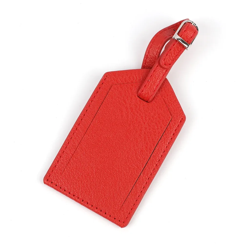 étiquettes de bagage en cuir pu, accessoires de voyage pour femmes et hommes, porte-nom et adresse pour valise, étiquettes d'embarquement, plusieurs couleurs disponibles