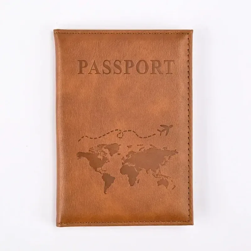 portefeuille de voyage en cuir pu pour passeport, organiseur de cartes, accessoires de voyage tendance pour femmes/hommes