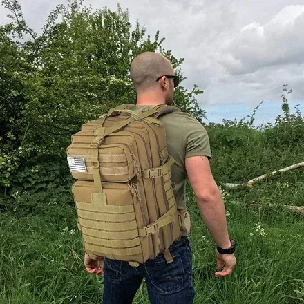 sac dos nylon tactique camouflage beige bleu vert rose 50l randonnée camping sport extérieur