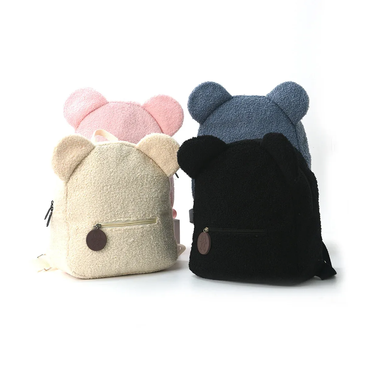 mode coupe jeune femme en peluche sac à dos 2025 nouvelle mode décontracté oreille ours dessin animé enfants sac à dos en plein air mini sacs