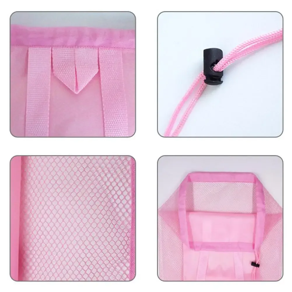 sac de rangement grande capacité, sac à dos portable en maille pour jouets de plage, pochette organisatrice pour jouets de sable, sacs de sport à cordon