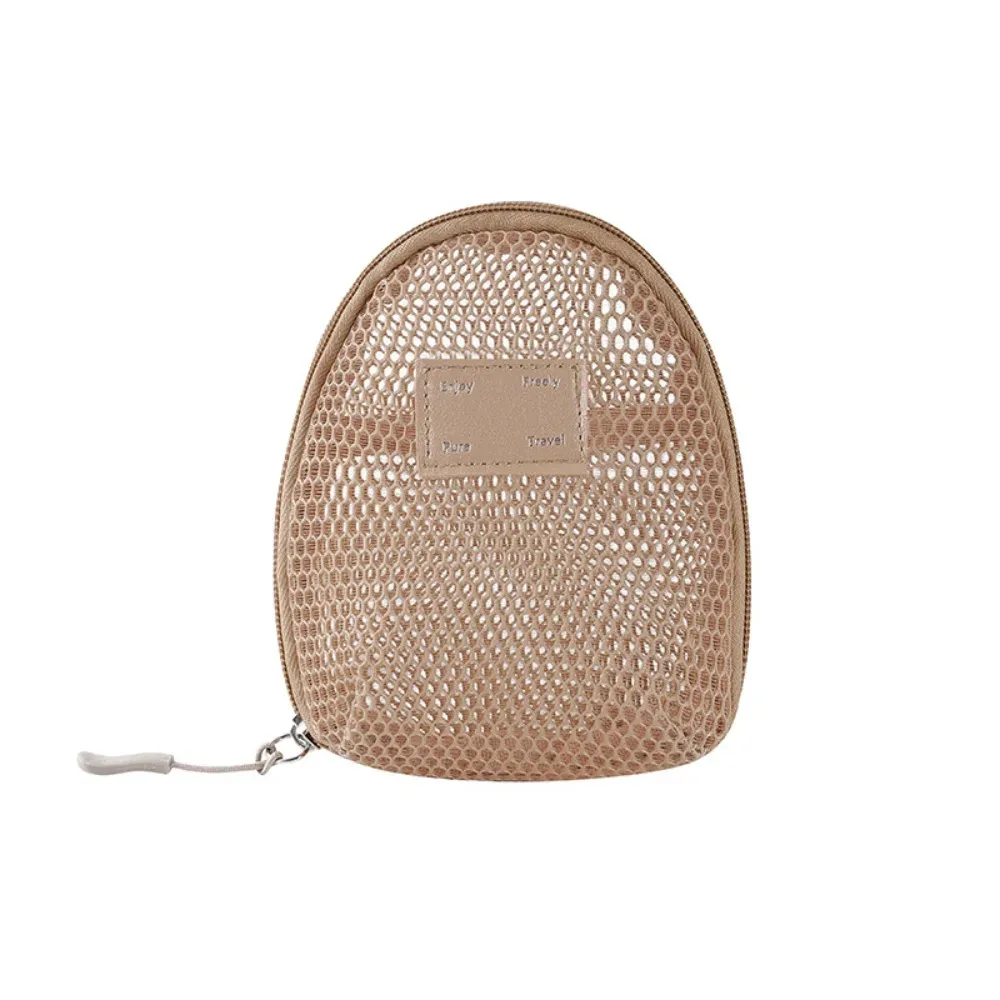sac à cosmétiques décontracté en nylon, pochette de rangement à fermeture éclair, sacs de maquillage multi-usages en maille pour voyage
