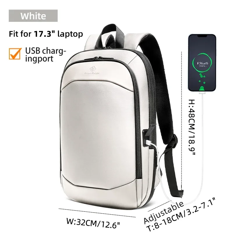 heroic knight – sac à dos de haute qualité pour ordinateur portable de 17 pouces, sac à dos de voyage en tissu oxford imperméable pour hommes d'affaires