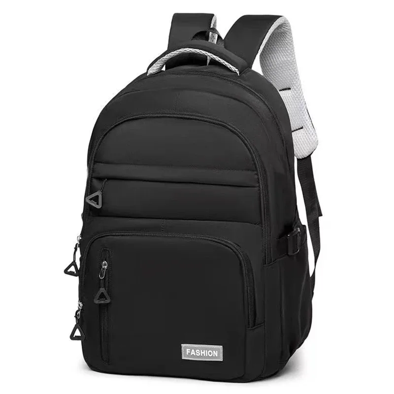sac à dos de couleur neutre pour hommes et femmes, de couleur unie, idéal pour les voyages et les sorties des étudiants. conception à fermeture éclair multicouche.