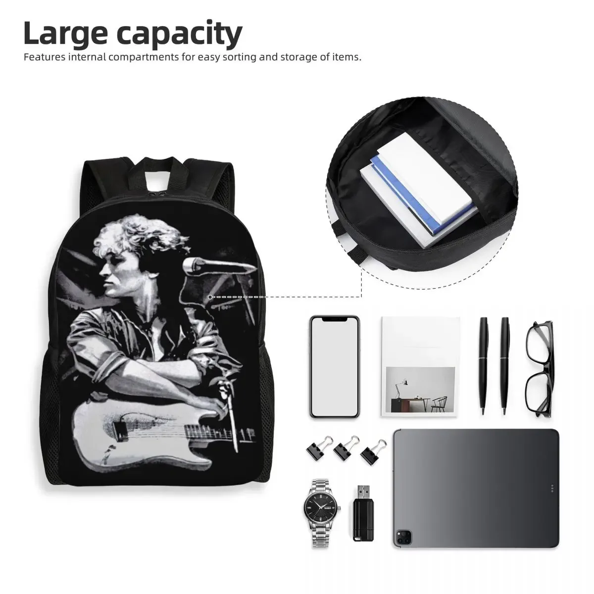 sac à dos imprimé 3d personnalisé viktor tsoi, rusian rock k37imprimés, sacs de voyage scolaires, sac à livres pour ordinateur portable de 15 pouces