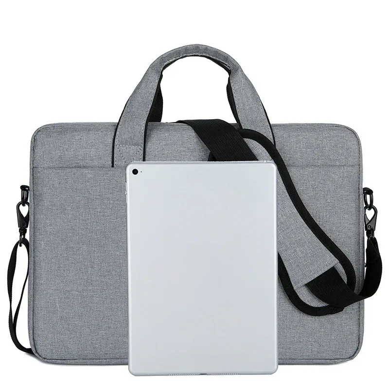 sac pour ordinateur portable 15.6 pouces résistant à l'eau, porte-documents d'affaires, sac à main pour hommes et femmes, porte-ordinateur de voyage au bureau
