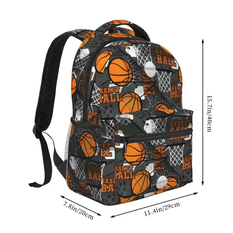 Sacs à dos imprimés de basket-ball pour garçons/filles, meilleurs cadeaux pour enfants, sacs pour ordinateur portable à dessin animé 2D, cartable d'adolescent, loisirs en plein air