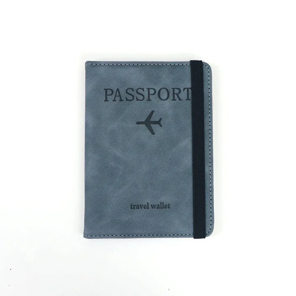 porte-passeport rfid en cuir pu, porte-cartes, étui de voyage, accessoires essentiels pour les voyages en famille, pour femmes et hommes.