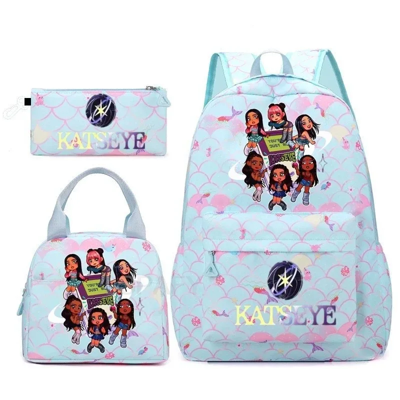 sac à dos tendance katseye amusant pour filles, enfants, étudiants, sac à dos double épaule, sac de voyage pour adolescents, sac à crayons, sac à déjeuner, sac à livres, cartable