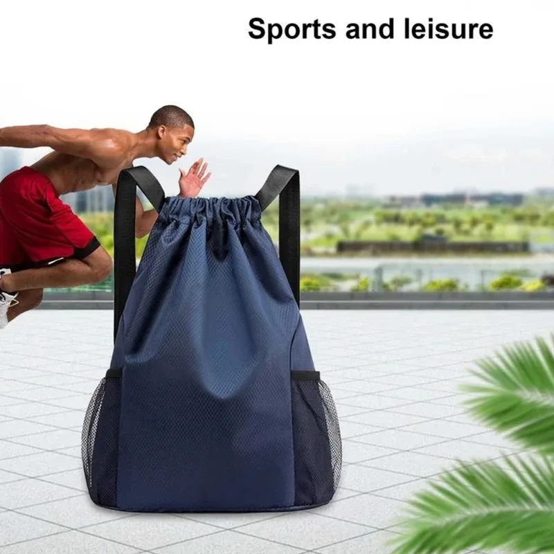 sac à dos de sport à cordon de serrage, sac de sport, fitness, voyage en plein air, pour femmes et hommes, grande capacité, sacs de plage, de natation, de basket-ball