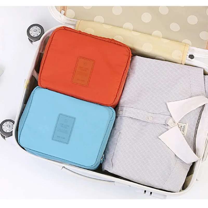 trousse de maquillage de voyage portable, étanche, multi-compartiments, multifonctionnelle, organisateur de toilette pour femmes et filles