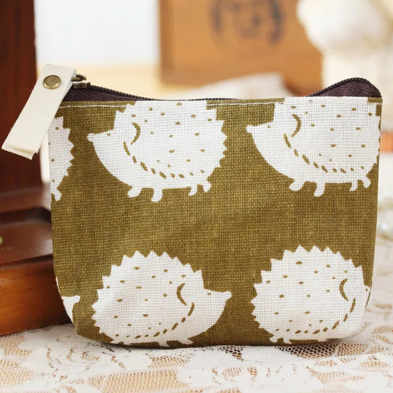 porte-monnaie à motif de fleurs, petit portefeuille en toile fraîche pour dames et filles, sac de rangement pour écouteurs, clé de monnaie, pochette à fermeture éclair