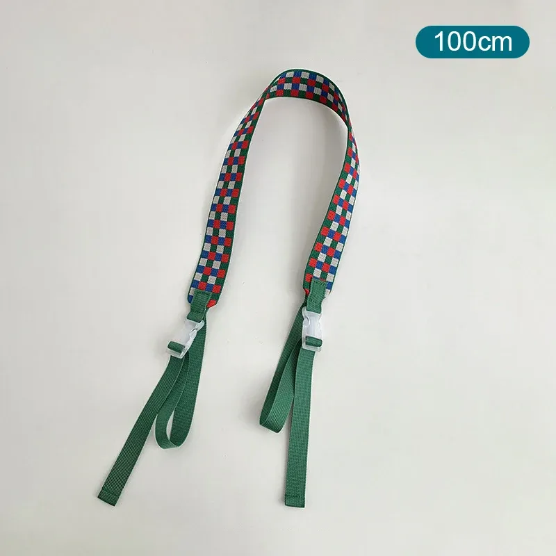 sangles de sac à bandoulière réglables d'inspiration sportive ; accessoires de sac en nylon brodés unisexe avec bouton de traction.