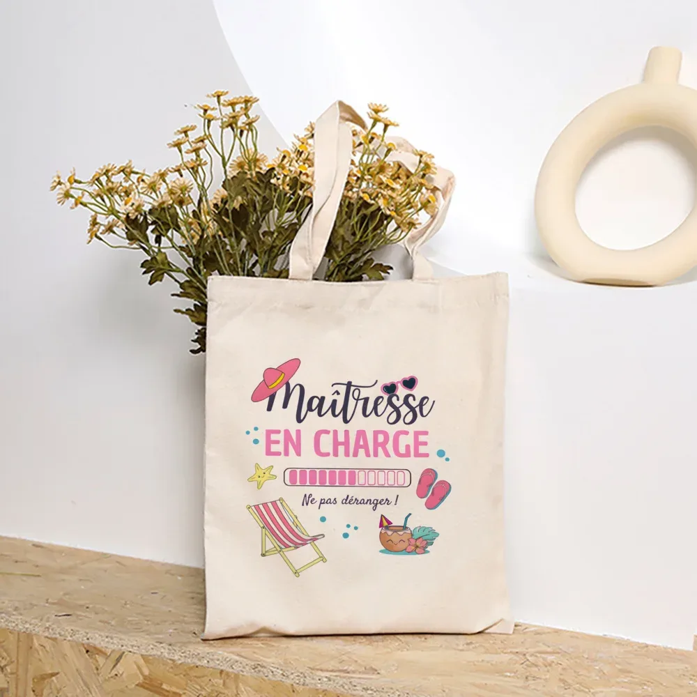 merci maîtresse femmes sacs à main mode toile sac à bandoulière grande capacité sacs fin de l'école année cadeau entreprise