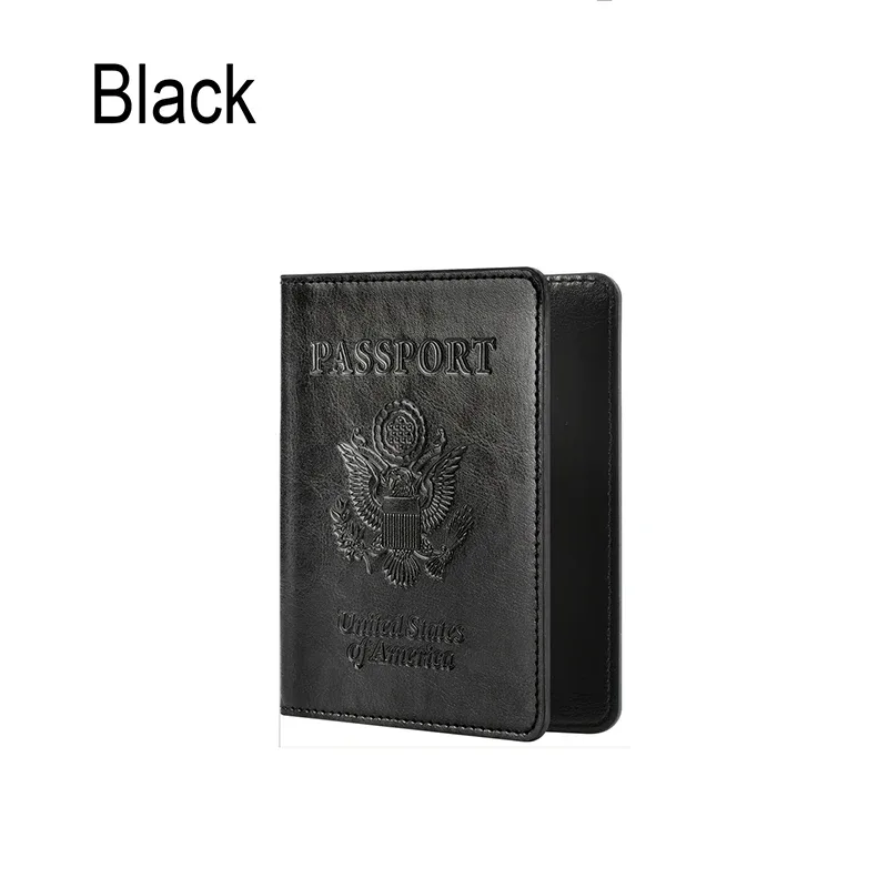porte-passeport en cuir pu à motif gaufré, étui de protection fin pour documents, pour hommes et femmes, pour la vie quotidienne ou les voyages