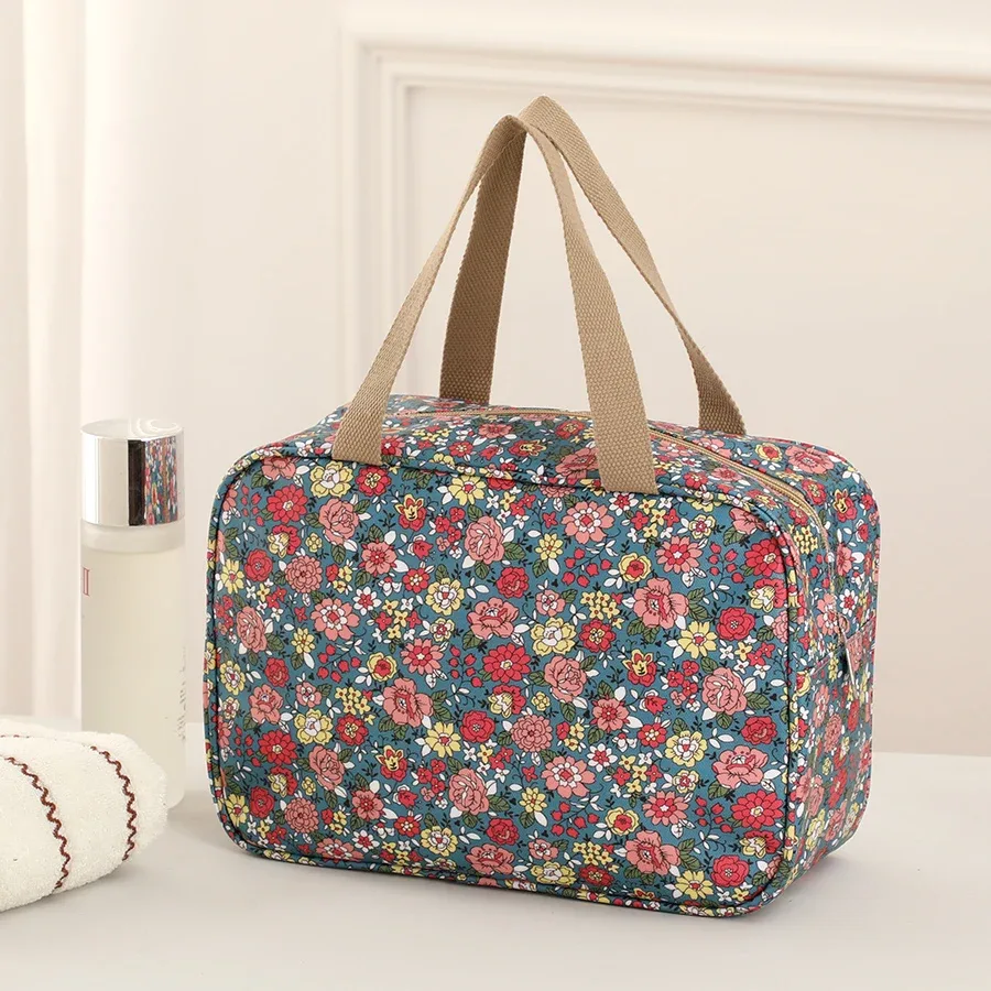 trousse de toilette portative de grande capacité, trousse de maquillage, sac de rangement portable étanche pour le bain et le fitness