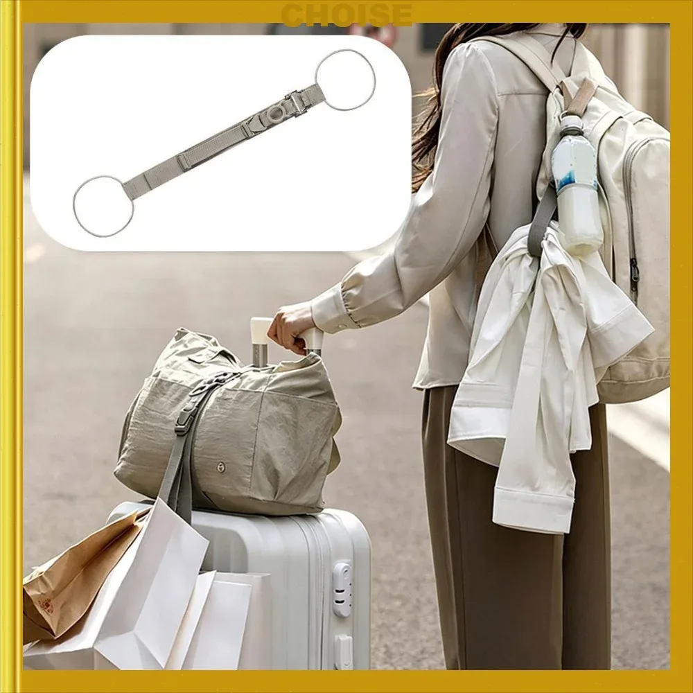 sangle de bagage réglable add-a-bag, connecteur de bagages portable, support de sac à main pour poignée de trolley