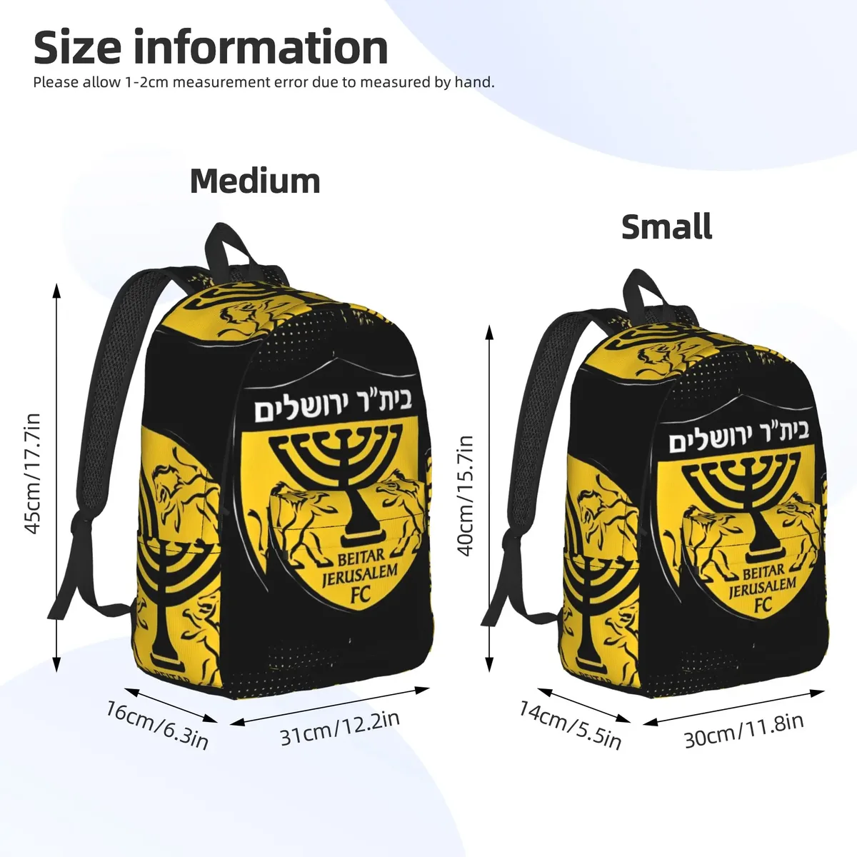 sac à dos b-beitar jerusalems, sacs à dos kawaii, sacs d'école à motif de voyage pour femmes, sac à dos de créateur