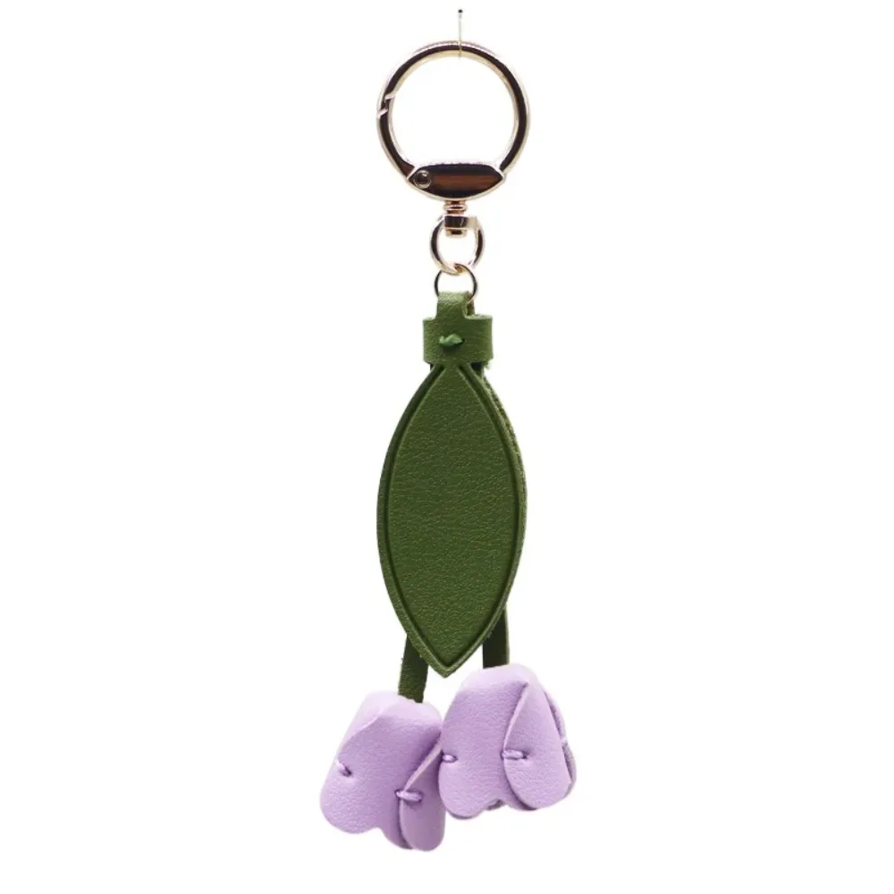pendentif de sac tulipe douce, style coréen dopamine, décoration de sac à dos fraîche, accessoires assortis au sac, breloques de sac, cordon floral pour femme