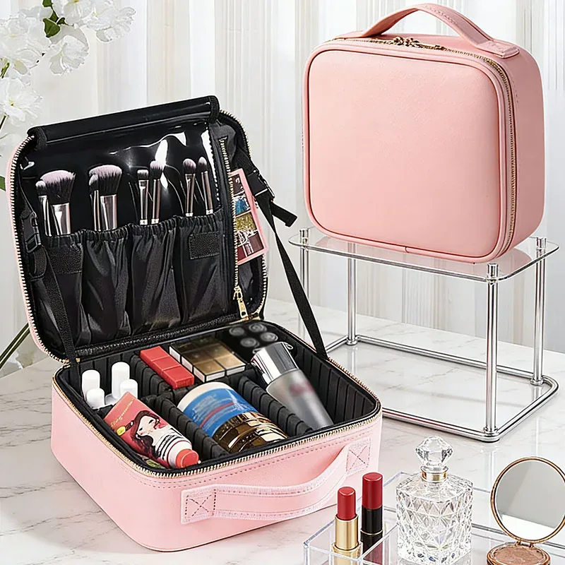nouvelle trousse de maquillage pour femmes, étanche, pour voyage, rangement de pinceaux de beauté, outils de broderie, étui cosmétique professionnel, boîte de maquillage