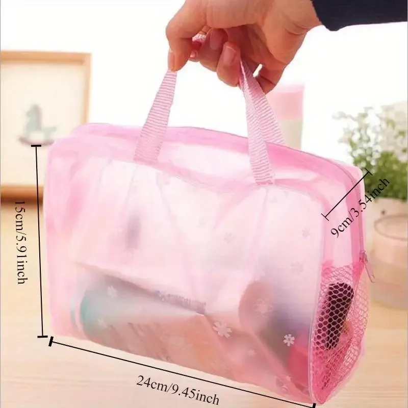 sac de rangement pour cosmétiques et articles de toilette, pochette de voyage pour maquillage et plage, organisateur, 1 pièce